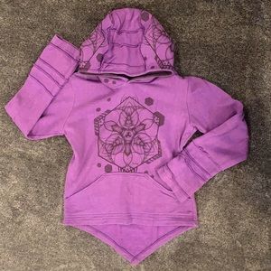 Amazing unique Izwoz Sweater Small Boho Festival Purple Unique